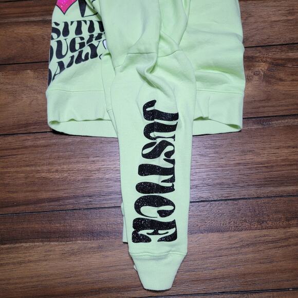 2Pc Justice LS Hoodie & Sweat Pants "Positive Thoughts Daily" - Size L (12/14) - Picture 3 of 15